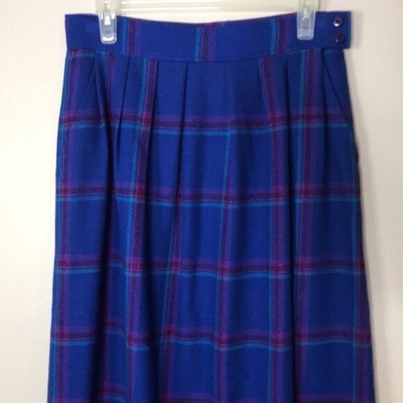 Vintage Pendleton miss pleated 100% pure wool skirt made in USA size 14 - Picture 2 of 13